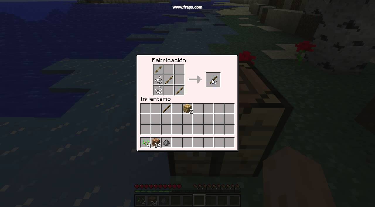 Como Hacer Una Caña De Pescar En Minecraft