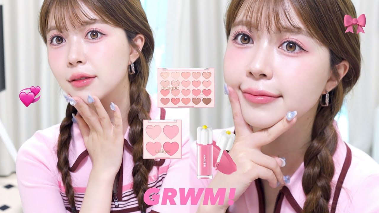 【夏メイク】新作韓国コスメ大量🎀💞絶対崩れない激カワピンクメイク‼️一緒に準備しましょう🫶