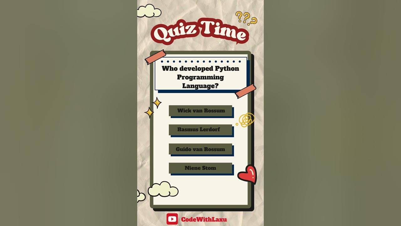 Who developed python programming language youtube