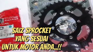 TIPS ✔PEMILIHAN SPROKET YANG SESUAI UNTUK MOTOR ANDA, ‼✅