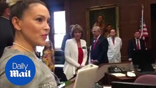 Alyssa Milano argues with Georgia lawmaker over abortion bill