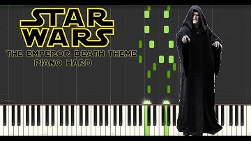 The emperor death theme from Star wars - Hard mode [Piano Tutorial] (Midi visualizer)