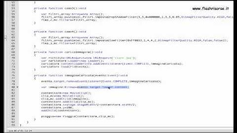 Videocorso Action Script 3.0 lezione 24 I Filtri