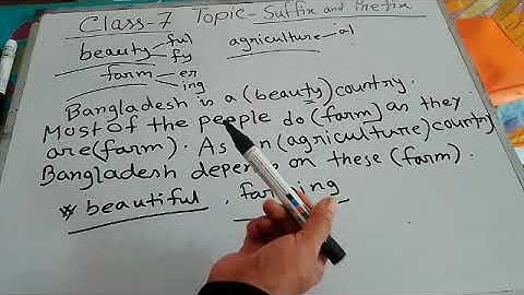 Class 7, English 2nd Paper (Lecture 3), Suffix and prefix, Safia Khatoon