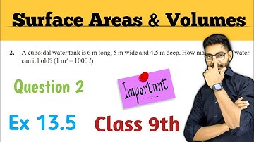 Class 9th , Ex - 13.5, Q 2 ( Surface Areas and Volumes ) CBSE NCERT | By Rajeev Kumar