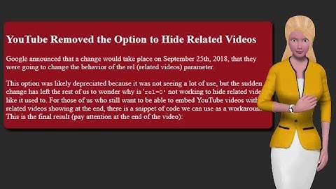 rel=0 (related videos) parameter