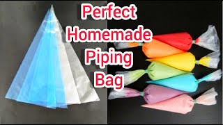 How to make piping bag for cake decoration at home | How to make piping bag and nozzle at home