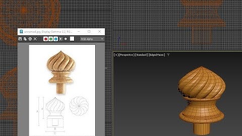 Training modelling 3ds max - Decorative round carved -quick model