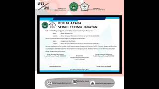 BERITA ACARA SERAH TERIMA JABATAN HIMAFAR 2020/2021