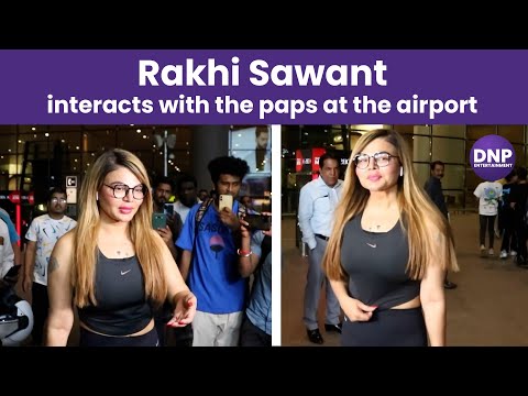 Rakhi Sawant interacts with the paps at the airport || DNP ENTERTAINMENT
