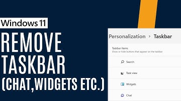 How to Remove Taskbar Apps Chat, Widgets etc  on Windows 11