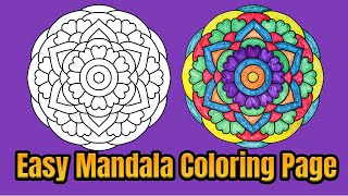 Mandala Coloring Page Colored With Relaxing Music Colored By Osman Mandalas World 27