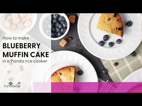 Blueberry Muffin Cake Made In A Panda Rice Cooker