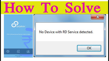 No Device RD Service detected. problem solution
