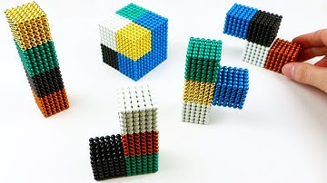 DIY How To Make Tetris game with Magnet Balls - ASMR no Talking / Magnetic Balls Channel
