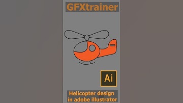 Helicopter drawing in adobe illustrator #gfxtrainer #illustrator #linedrawing #shortvideo