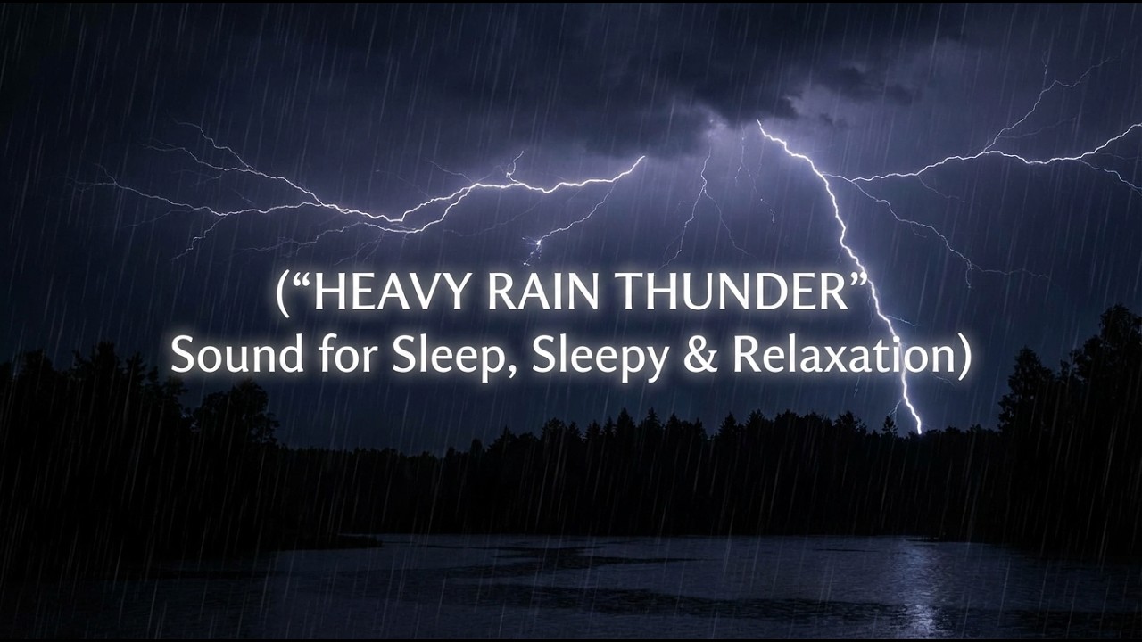 Rain Thunderstorm Sounds for Sleeping💤Huge Rainstorm on Tin Roof & Powerful Thunder at Night