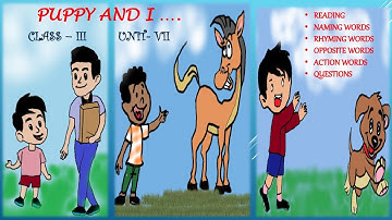 Puppy And I Class 3 English Unit 7 NCERT Poem / Class 3 English poem