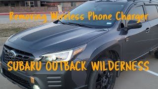2022 Subaru Outback Wilderness Wireless Phone Charger removal