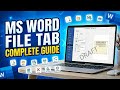 Microsoft Word File Tab Tutorial | Complete Guide for Beginners (Step by Step)