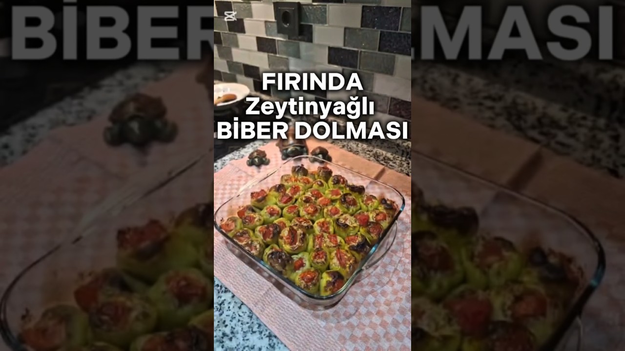 Yaz Sofralarına Yakışır: Fırında Zeytinyağlı Biber Dolması🫑🌞 #yemektarifi  #pratiktarifler #food