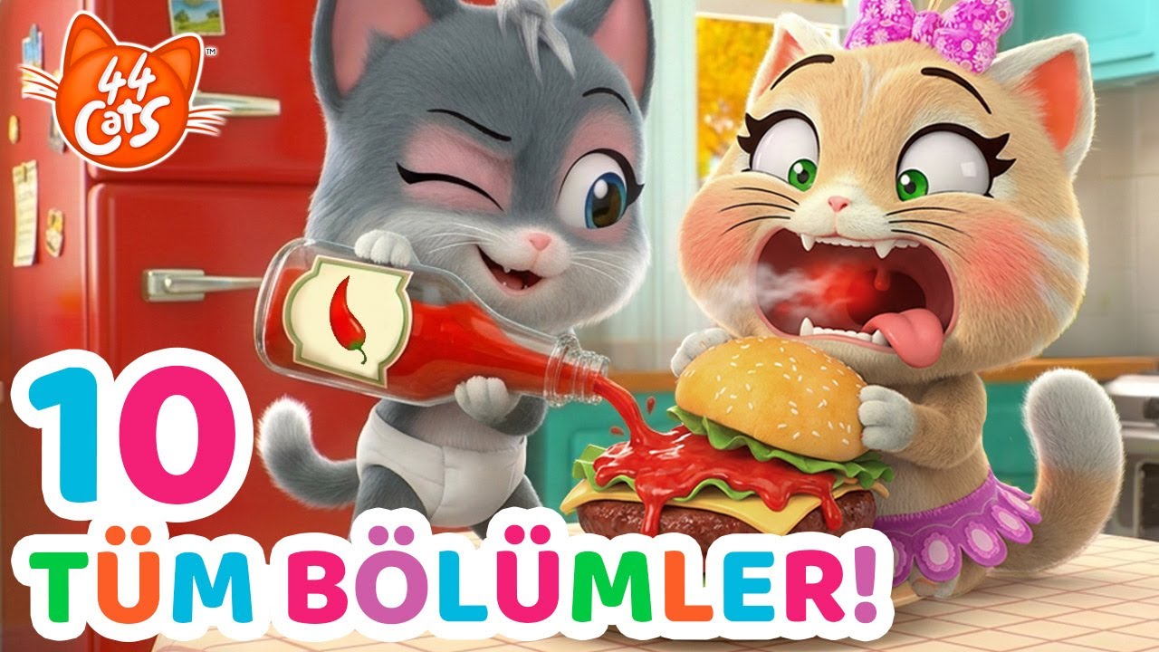 44 Kedi | 1 SAAT yaramaz kedi yavrusu Baby Pie ile 🍼 | Tam Bölümler