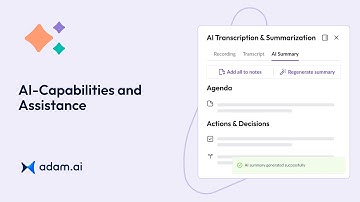 AI Capabilities and Assistance Before, During, and After meetings on adam.ai