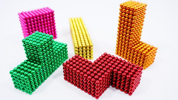 DIY - How To Make Game TETRIS With Magnetic Balls | ASMR Videos | Magnetic Game