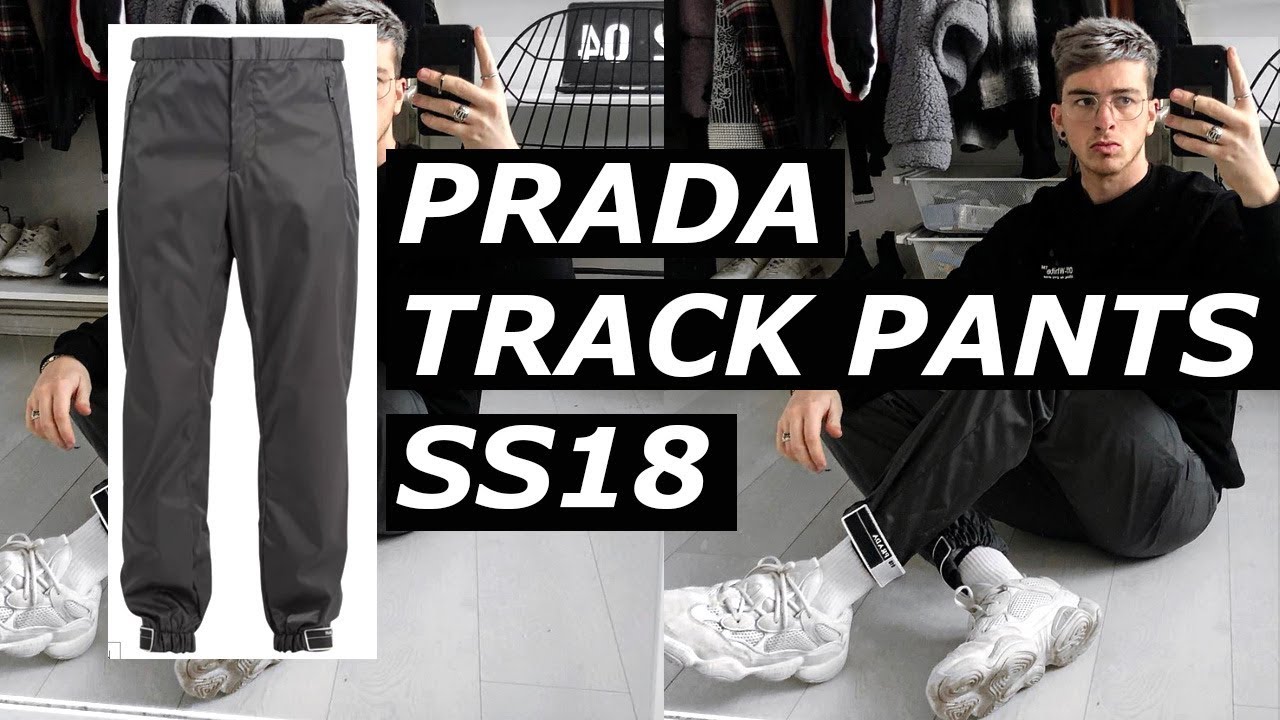 prada mens track pants