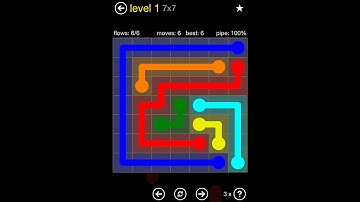 Flow free walkthrough - Regular pack - 7x7 - levels 1 - 30