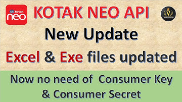 Kotak neo Api new Update | Now no need of Consumer Key & Consumer Secret | step by step process