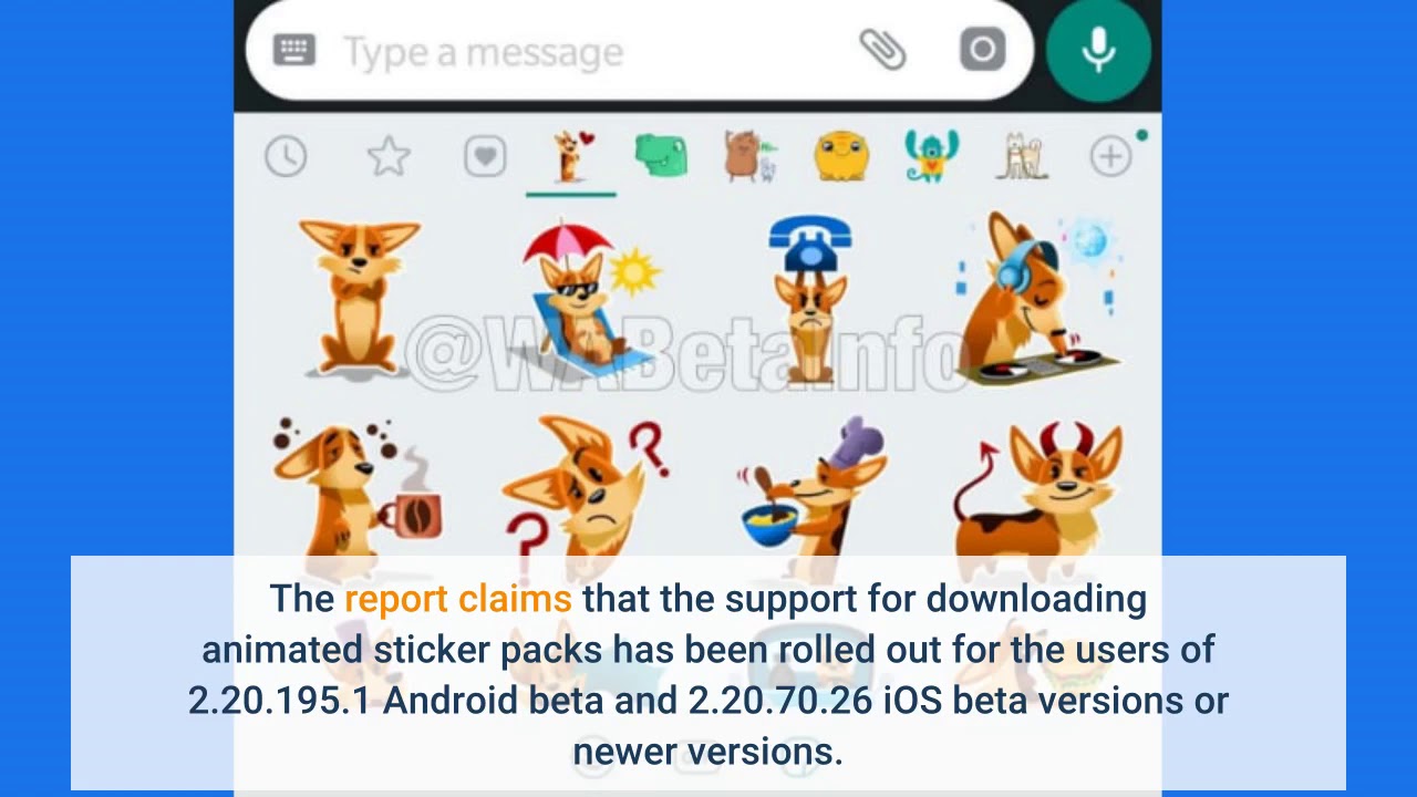 WhatsApp starts rolling out animated sticker pack for beta users
