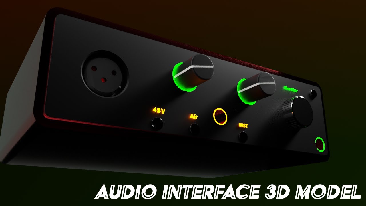 Focusrite Audio Interface 3D Model - Maya time lapse - YouTube