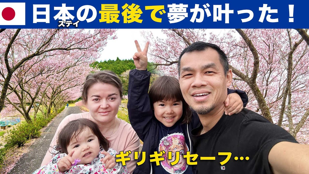【日本編最終話】視聴者さんのお陰で…出国直前、奇跡的に「満開の桜並木」を見れました！
