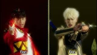 Brave Kyoryu Red and Brave Kyoryu Gold Henshin 2