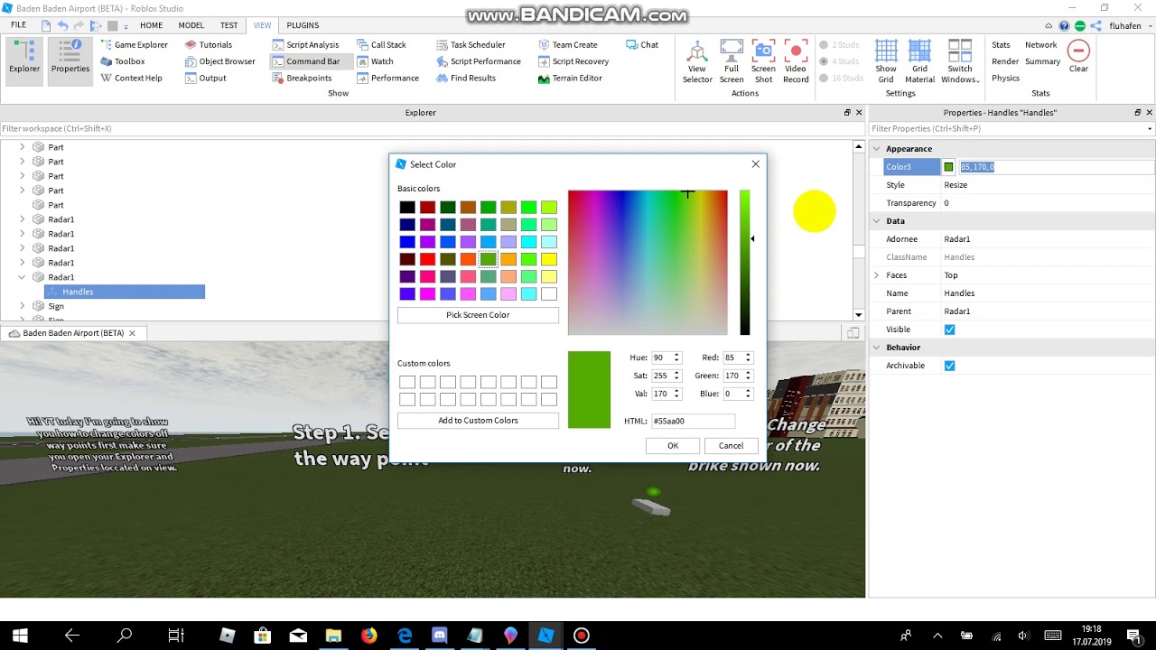 Roblox Studio How To Change The Color Of A Way Point In Game