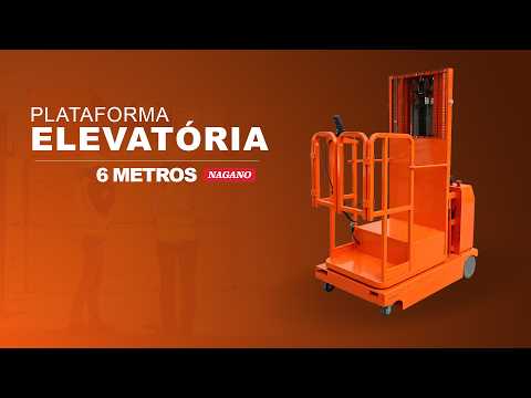 Vídeo de Plataforma Elevatória Elétrica Hidráulica de Manutenção / Reposição Autopropelida até 300kg 4 Metros