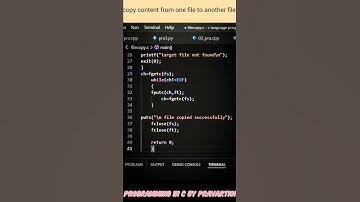 copy content from one file to another file programming in C/file copy program #pravarti01