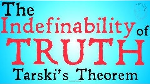 The Indefinability of Truth (Tarski