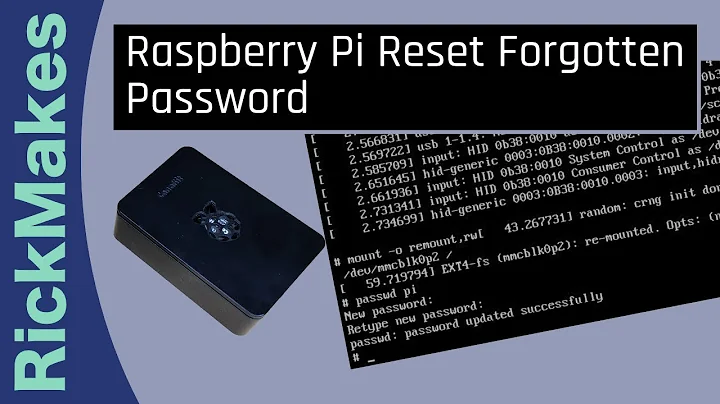Raspberry Pi Reset Forgotten Password