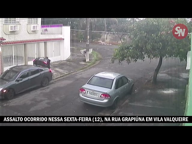 VÍDEO | Imagens de assalto ocorrido nessa sexta-feira (12), na Rua Grapiúna em Vila Valqueire
