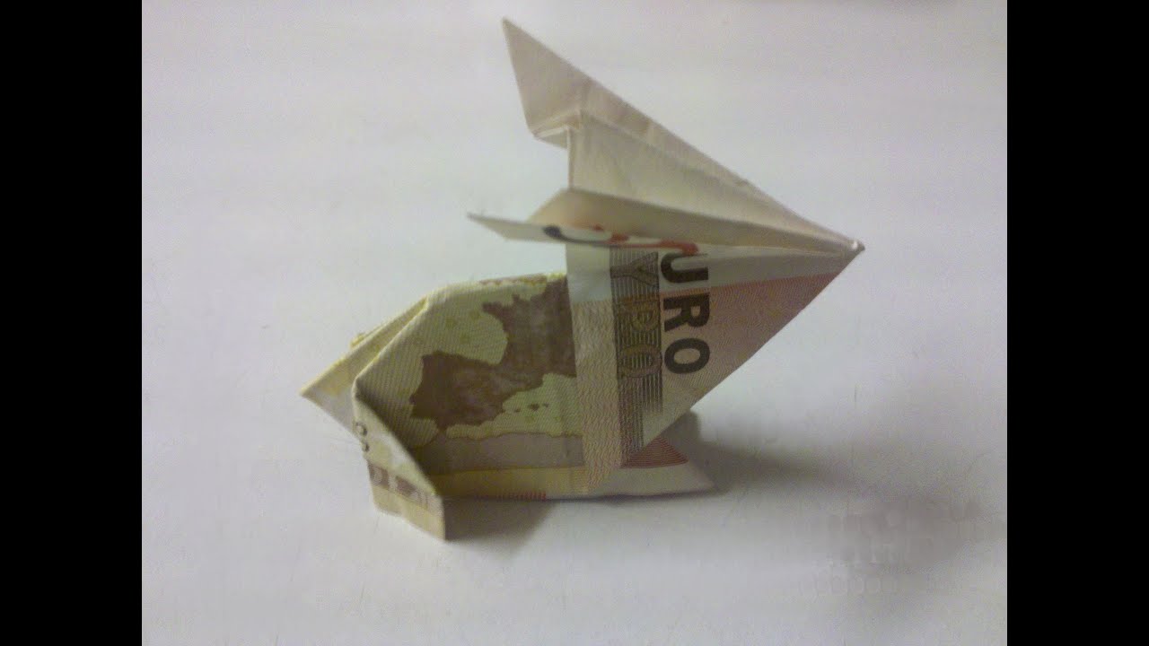 Hase aus Geldschein falten Origami Geldgeschenk! YouTube