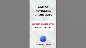 Canva keyboard shortcuts group elements #shorts
