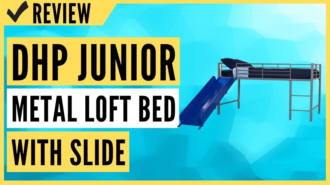 DHP Junior Twin Metal Loft Bed with Slide YouTube