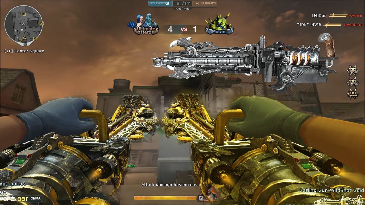 Crossfire NA 2.0 : Gatling Gun Wild Shot Gold - Hero Mode X - Zombie V4