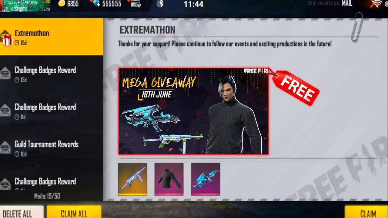 DRACO AK REDEEM CODE FREEFIRE | EXTREMATHON GIVEAWAY LIVE | FF BLACK T-SHIRT REDEEM CODE  | 18 JUNE