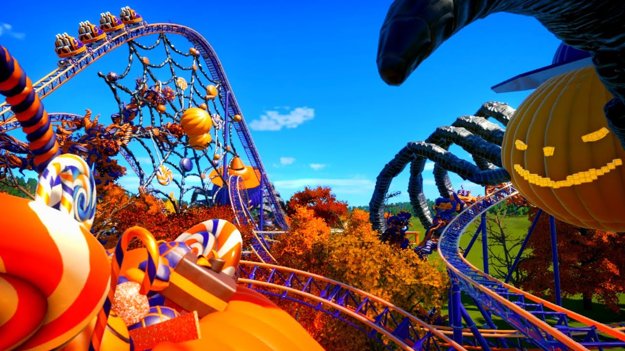 パンプキンスパイダーのハロウィンジェットコースター Ride the