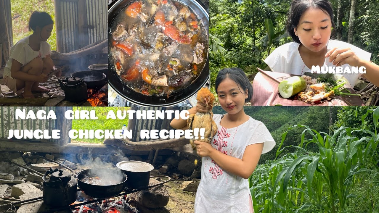 Naga Girl Cooking Local Chicken In The Jungle|The Authentic Way|Enjoying Every bite|🫶🏻