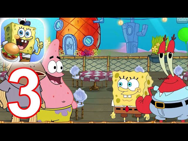 Jogo do Bob Esponja e Restaurante Para Celular Spongebob: Krusty Cook-Off  Android ios Gameplay 