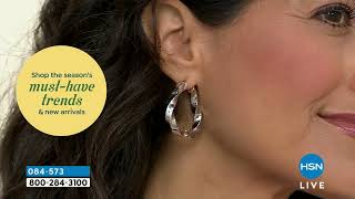Bellezza Bronze Small Twist Triangle Hoop Earrings